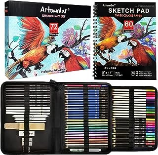 Artownlar 72 Pack Drawing Sketching Set with 8x11 Sketchbook - Pro Art Supplies Kit for Artist Adults Teens Beginner - HD Photo
